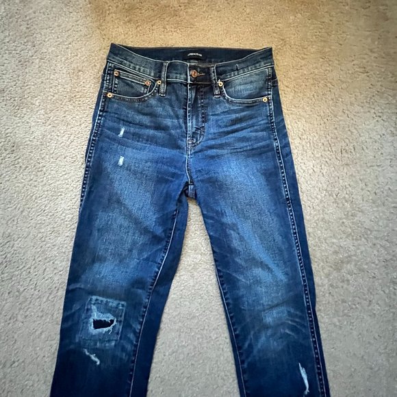 J Crew Vintage Straight Rip and Repair Style Jeans 26 - Picture 4 of 8